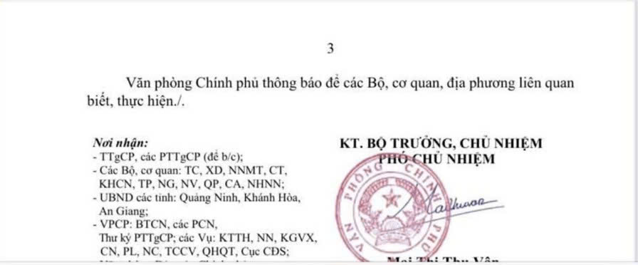 Thông báo của Chính phủ về nghiên cứu cơ chế đặc thù cho đặc khu Vân Phong năm 2026